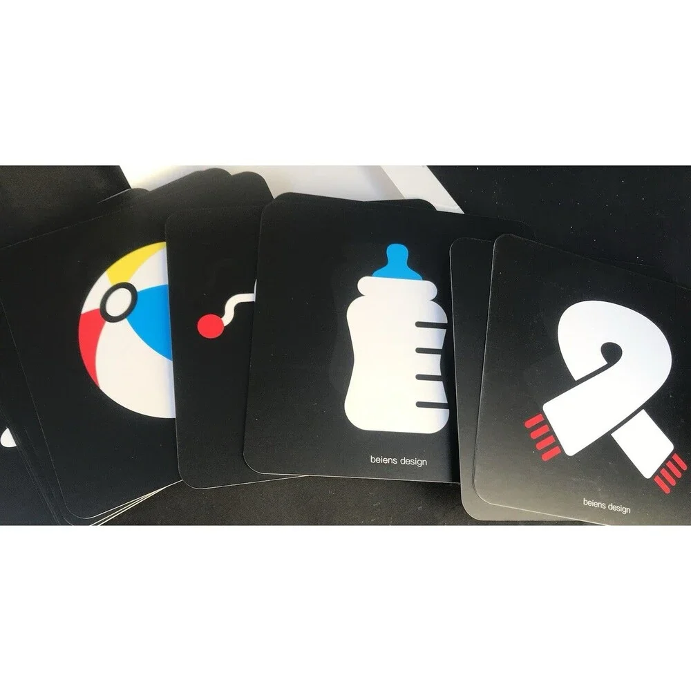 Lovevery & Beiens LOT of 3! Visual Stimulus B&W Cards, Book, Mirror Baby Develop